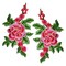 Draya Iron On Embroidered Large Flower Pair Applique/Patch Patch